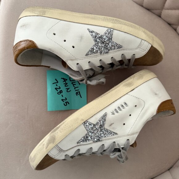 Authentic Golden Goose Size 38 Neutral Superstars - Picture 9 of 11